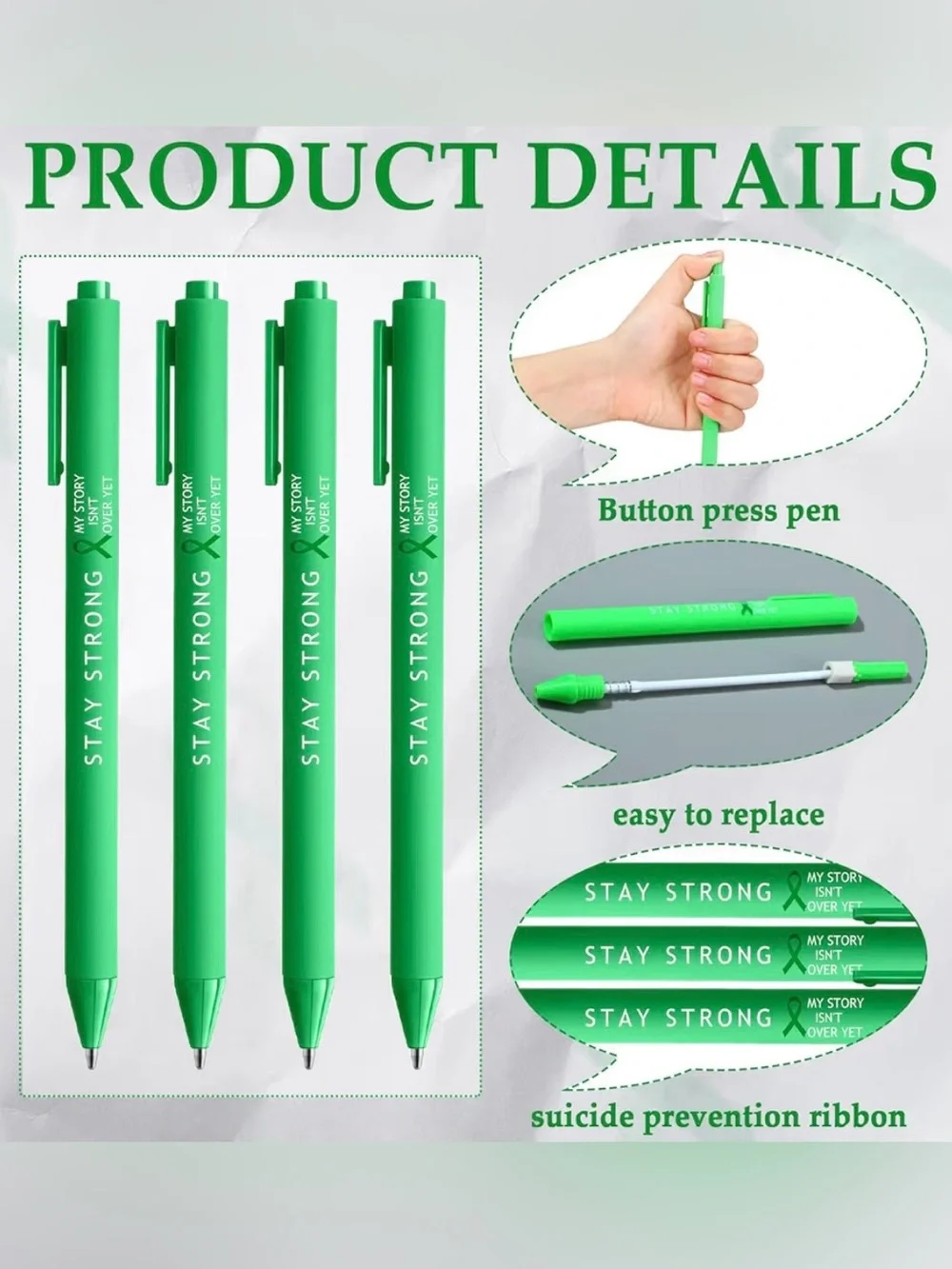Motivational BUNDLE: Stay Strong Pen, Mini Notepad, 6 Random Stickers BUY NOW